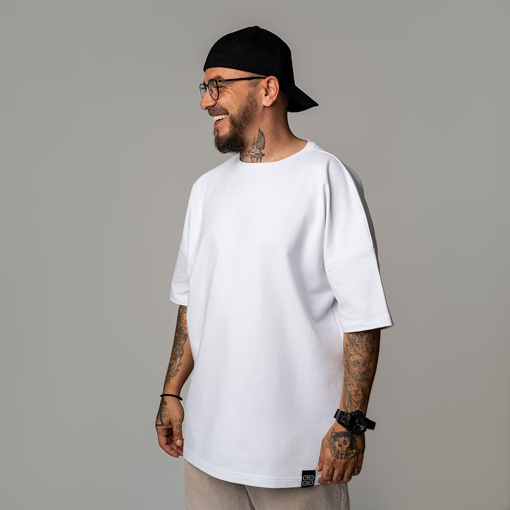 Tricou Oversize Alb M3 - DA FIRMA - imagine 2